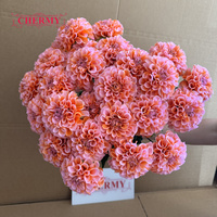 Fleurs artificielles Dahlia DC193 au toucher réel, hydratantes, roses, pour mariage et décoration intérieure