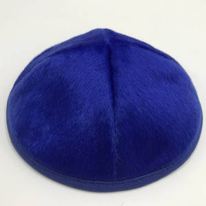 Judaica kippah ขนสัตว์เทียม yarke ตุรกี <span class=keywords><strong>yamaka</strong></span> สำหรับผู้ชาย kippot kipa ของขวัญสำหรับบาร์ Mitzvah 18ซม. - Product Image 3