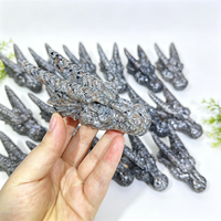 Offre Spéciale : Tête de Dragon en Yooperlite – Sculpture en Cristal Luminescente UV, Pierre Minérale pour Décoration Maison/Bureau, Artisanat Artistique, Cadeau Idéal pour la Revente
