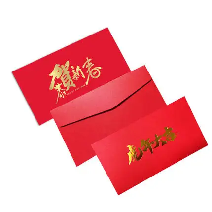 高品質のカスタム結婚式の招待状赤い封筒中国の旧正月赤い封筒ラッキーマネー赤いパケット