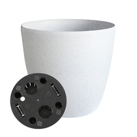 Planteur rond en pierre, type pierre, fibre de plastique, pot de jardin, ciment, béton