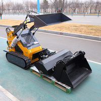 Harga Pabrik Mini Skid Steer Loader Backhoe Loader 500kg 800kg 1 Ton Crawler Loader EPA Mesin Kubota Pompa Hidrolik Stump