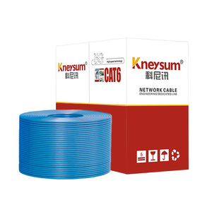 Câble intérieur Kneysum de haute qualité, paire torsadée solide CCA, cuivre pur sans oxygène, aluminium, 8 cœurs CAT6A, 305m, 24AWG, SFTP - Product Image 1