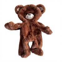 Ours en peluche personnalisé en polyester et coton PP, toutes tailles, avec tenues et chaussures personnalisées OEM/ODM