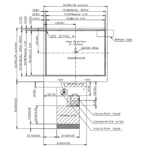 Tm035kdh03 tianma 3.5 inch 54 Pin RGB SPI Giao diện màn hình <span class=keywords><strong>TFT</strong></span> 320x240 Độ phân giải trình điều khiển ili9341 3.5 "<span class=keywords><strong>LCD</strong></span> Bảng điều chỉnh - Product Image 4
