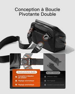 Sac à appareil photo personnalisé, grande capacité, imperméable, antichoc, pour objectifs DSLR, sac bandoulière, sac de protection quotidien - Product Image 5