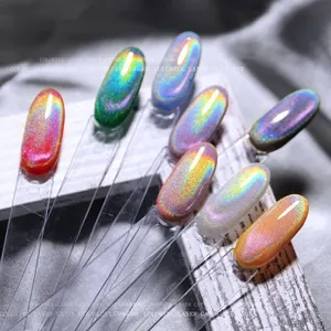 New Arrival 3D Magnet Uv Gel Nail Polish Holographic 9D Laser Rainbow Cat Eye Gel Nail Polish