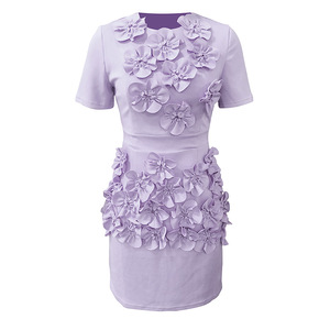 Falda Corta Elegante de Estilo Vintage con Cintura Ajustada y Decoración Floral Tridimensional, Nueva Colección 2025 - Product Image 4