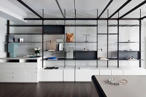 <span class=keywords><strong>Librerie</strong></span> Moderne con Struttura <span class=keywords><strong>in</strong></span> <span class=keywords><strong>Metallo</strong></span> e Scaffali da Terra a Soffitto per Soggiorno, Ufficio, Camera da Letto - Mobili con Spazio di Archiviazione Sospeso - Product Image 5