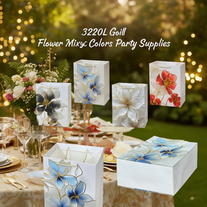 Bolsa de Regalo Floral con Impresión Digital en Dorado 3220L, Colores Variados, Sets de Decoración para Fiestas, China - Product Image 3
