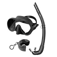 Masque de plongée pliable en silicone liquide 3 pièces pour adultes en stock