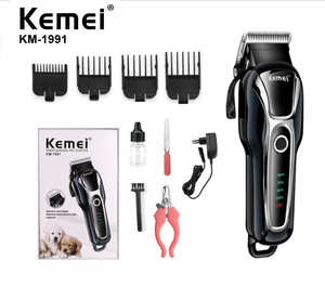 Máquina de Cortar Cabelo Elétrica Recarregável Kemei KM-1991, Kit de Aparador de Pelos para Cães e Gatos, Ferramentas de Remoção de Pelos 5W - Product Image 6