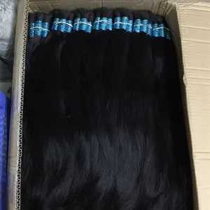 100% cabelo humano cru virgin não processado a granel macio e liso qualidade superior atacado barato a granel