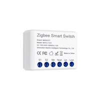Modul Saklar Zigbee Smart Life Kontrol Suara Timer Jarak Jauh DIY Tuya Mini 12A Kualitas Terbaik