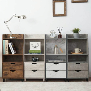 Meilleure vente armoire de rangement pour papier panneau de particules design moderne 2 tiroirs meubles de maison salon chambre utilisation Taiwan - Product Image 1