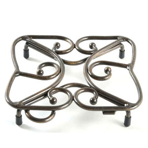 Wrought Iron Scroll Copper Antique <b>Trivet</b> - Product Image 1