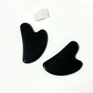 Outils de beauté en obsidienne noire pierre naturelle de gua sha produits de soin de la peau vente en gros - Product Image 4