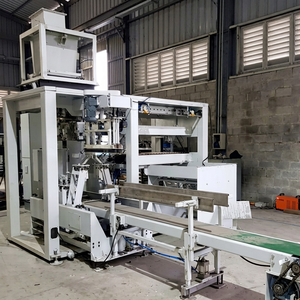 Machine d'emballage automatique TBM-A04 avec écran tactile HMI et auto-diagnostic pour le remplissage et la couture de sacs de produits en vrac et agricoles - Product Image 1