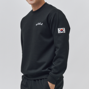 เสื้อสเวตเตอร์คอกลมสไตล์สปอร์ต ROKA ของเกาหลี ผ้าเฟรนช์เทอร์รี่ แขนยาว พิมพ์ลาย แอธเลติก ลำลอง ใส่ได้ทั้งชายและหญิง - Product Image 1