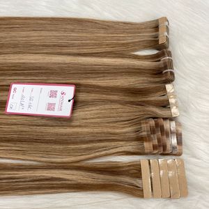 ผมต่อแบบเทป PU ไร้รอยต่อ เกรดพรีเมียม 100% ผมแท้เวียดนาม เนื้อผมตรงสลวย เกรด Double Drawn ไม่หลุดร่วง - Product Image 4