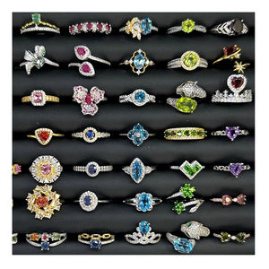 Rubí piedra anillos naturales 925 a granel mano plata esterlina 925 propuesta rubí productos para bisuteria prendas piedras y cristales - Product Image 1