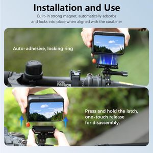 Soporte de Liberación Rápida Amazear para Insta360 GO, Adaptador Magnético de Aleación de Aluminio Ultra, Soporte con Tornillo de 1/4'', Trípode, Palo Selfie - Product Image 3
