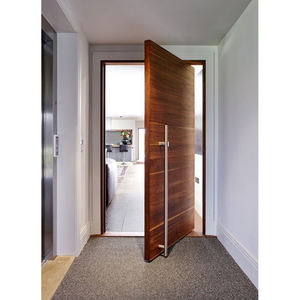 Blh-99 Modern Design Wenkbrauw Top Smeedijzeren Dubbele Toegangsdeur <span class=keywords><strong>24</strong></span> <span class=keywords><strong>Inches</strong></span> Exterieur Deuren Moderne Pivot Deuren Voor Thuis Balkon - Product Image 3