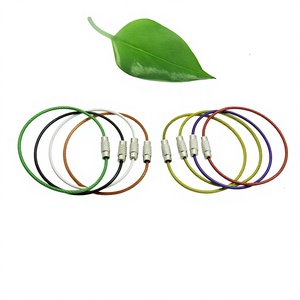 YIWANG 150mm Couleur Câble Vis Anneau De Verrouillage En Acier Inoxydable Fil Porte-clés - Product Image 2