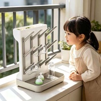 Égouttoir de rangement multifonctionnel en plastique Nfs, type sur pied, non pliable, pour biberons et tasses à lait