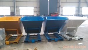 Contenedor de Basura Autovolcable para Montacargas FSH-0.5, Contenedor de Acero Galvanizado para Reciclaje de Chatarra, Almacén, Fábrica - Product Image 2