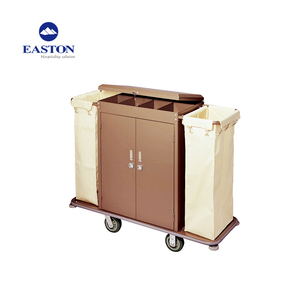 Chariot d'entretien ménager en acier inoxydable pour l'hôtel - Product Image 3