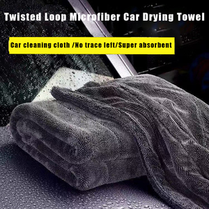 Serviette de séchage sans rayures voiture 1200gsm 1300 Gsm détaillant microfibre voitures camions serviettes de séchage 1200Gsm voiture serviette microfibre gris - Product Image 4
