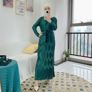 Robe de soirée élégante arabe plissée, Maxi, longue, à la mode, pour femmes musulmanes, Kaftan de fête, vêtements islamiques, nouvelle collection 2022 - Product Image 5