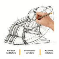 Fauteuil de massage Shiatsu Zhipin Source Factory, corps entier, zéro gravité, commande vocale intelligente 3D, chaleur et massage des jambes