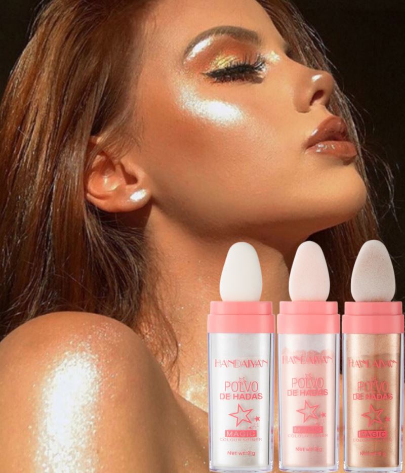 HANDAIYAN 3 вида цветов мерцающий блеск для тела Pat Powder Highlighter веганская стойкая Косметика для макияжа