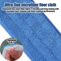 Serpillère plate industrielle en microfibre avec manche en aluminium, cadre jaune, tampon lavable pour le nettoyage des sols commerciaux et de bureaux