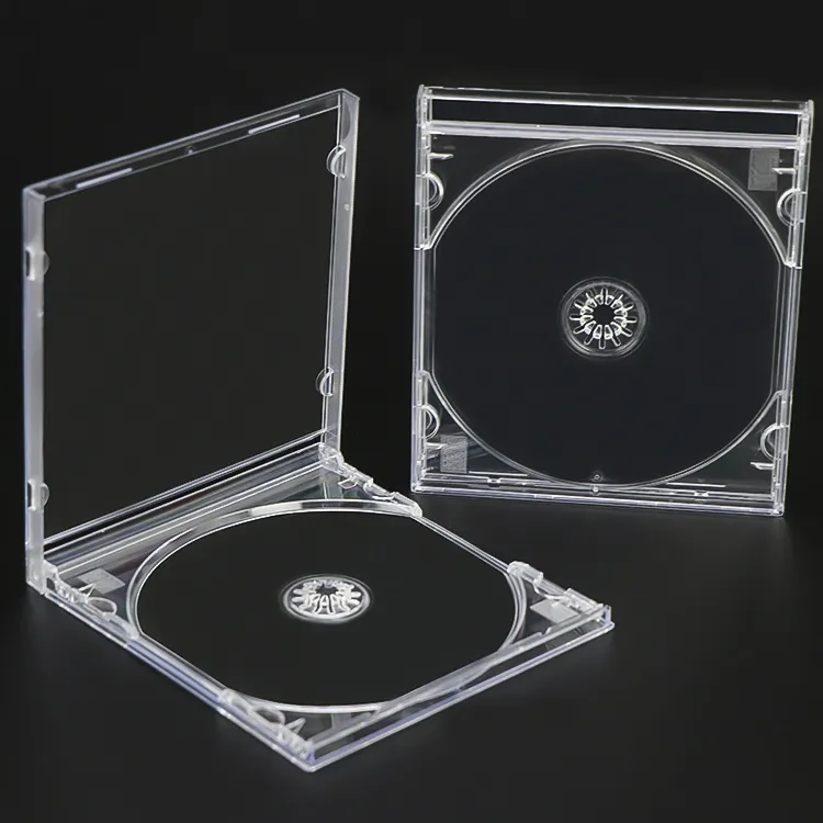 SUNSHING Plastic 10.4 mm Standard CD Case Single Clear CD Jewel Case CD/DVD Replication CD/DVD Jewel Cases DVD Storage Case
