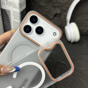Coque de téléphone d'impression givrée translucide couverture de PC de charge sans fil pour Iphone 17 16 15Pro Max sensation de peau mat étui de couverture complète - Product Image 5