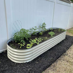 8x4x2 ft Raised Garden Bed Kit Galvanized <b>Planter</b> Raised Garden <b>Boxes</b> Outdoor Metal Raised Garden Beds - Product Image 6