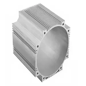 Carcasa de motor de extrusión de aluminio de procesamiento CNC, perfil de carcasa de aleación de aluminio duro para Generador/amplificador/lámpara de bombilla/tambor de caja
