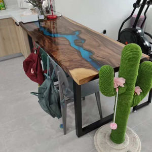 Vente en gros <span class=keywords><strong>Table</strong></span> de salon moderne de luxe personnalisée avec noyer <span class=keywords><strong>Table</strong></span> de rivière en résine époxy et bois massif pour le dîner - Product Image 6