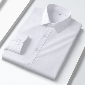 <span class=keywords><strong>Chemises</strong></span> à manches longues pour <span class=keywords><strong>hommes</strong></span> ChenYue en tissu modal, <span class=keywords><strong>non</strong></span> repassable, teinture unie, anti-boulochage, style formel pour le travail, printemps automne - Product Image 5