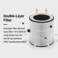 Purificateur d'air de bureau avec filtre HEPA H13, alimentation Type-C, faible bruit, purificateur d'air portable pour chambre à coucher, bureau, chambre de bébé