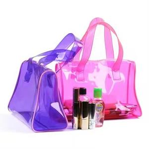 Sıcak satış şeffaf özel PVC taşıma çantası bayanlar Mini stant-up uygun alışveriş Mini depolama için omuzdan askili çanta yumuşak dayanıklı - Product Image 1