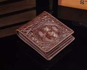 Nouveaux portefeuilles en cuir de crocodile véritable de luxe pour hommes RFID bloquant les porte-cartes Type de fermeture ouverte Alligator de courte longueur - Product Image 2