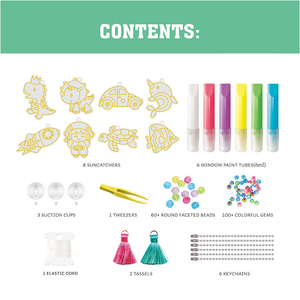 Mainan Edukasi DIY Menggambar 2 in 1 Seni Jendela Multi Warna 3D Kit Mainan Lukis Dinosaurus untuk Anak-Anak - Product Image 3