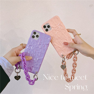 <span class=keywords><strong>Coque</strong></span> de téléphone portable personnalisée, couleur bonbon, à chaîne, bandoulière, housse arrière avec bracelet, 1 pièce - Product Image 6