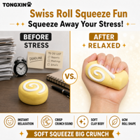 Jouets Squishy Non Toxiques Sans BPA, Rouleaux Squishy TONGXIN, Jouets Squishy Croquants, Boules Anti-Stress en Argile, Ensemble en Gros pour Enfants et Adultes