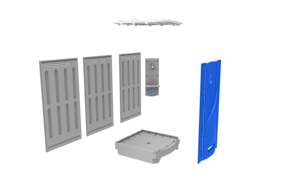 غرفة استحمام بلاستيكية متينة ومحمولة للاستخدام الخارجي في مواقع البناء مع تصميم سريع التركيب - Product Image 6