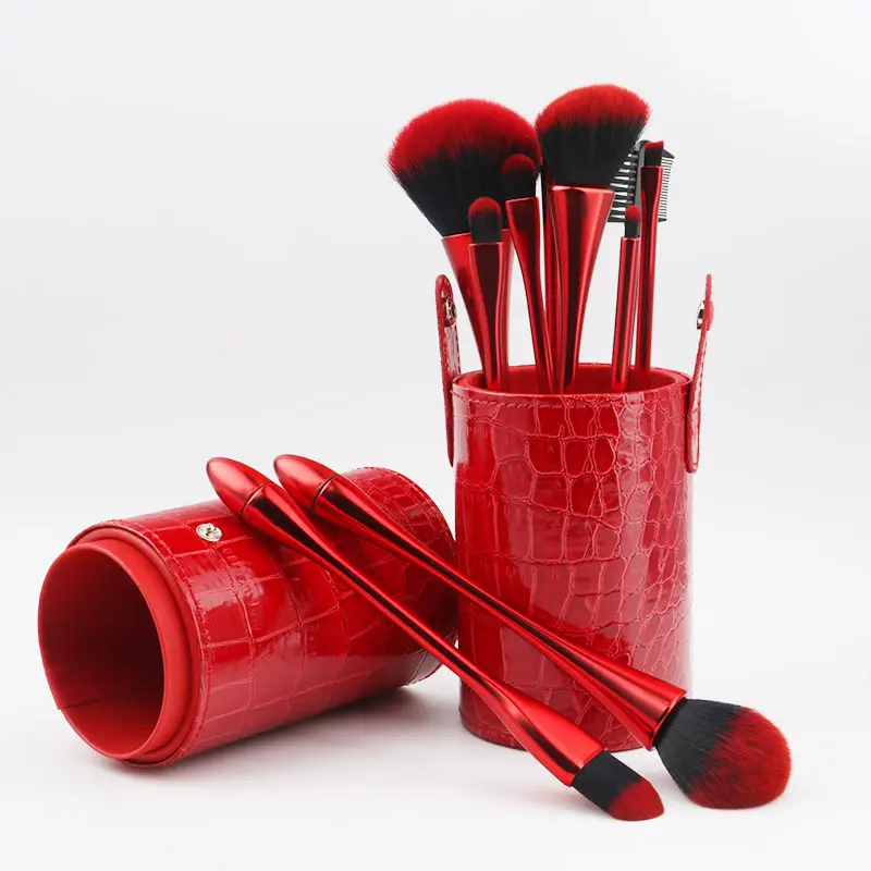 10pcs Luxury Makeup Brushes Set Foundation Eyeshadow Loose Powder Brush Eyebrow Comb Home Beauty Salon Cosmetic Tools